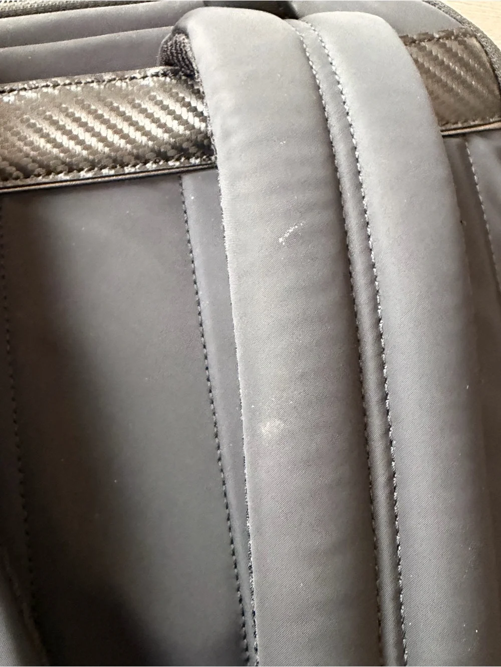 TUMI Monroe Foxwood Black BackpackCarbon Fiber Accents